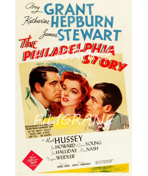 CINéMA THE PHILADELPHIA STORY Rokv-POSTER/REPRODUCTION d1 AFFICHE VINTAGE Profitez des Offres !