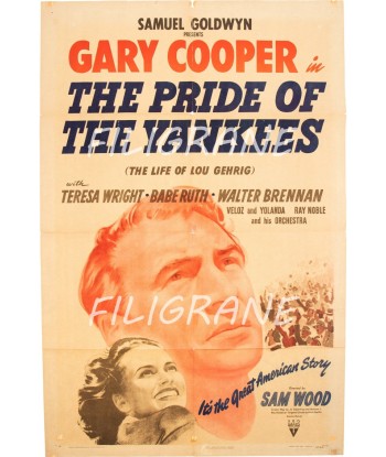 CINéMA THE PRIDE of THE YANKEES  Roez-POSTER/REPRODUCTION d1 AFFICHE VINTAGE Fin de série