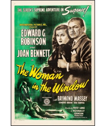 CINéMA The WOMAN in the WINDOW Rwzd-POSTER/REPRODUCTION d1 AFFICHE VINTAGE du meilleur 