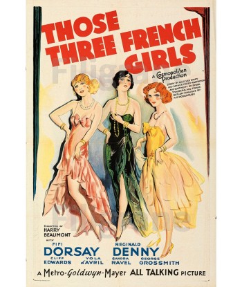 CINéMA THOSE THREE FRENCH GIRLS Riei-POSTER/REPRODUCTION d1 AFFICHE VINTAGE de la marque