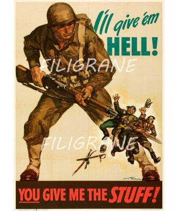 CINéMA YOU GIVE ME THE STUFF ARMY Rtiy-POSTER/REPRODUCTION d1 AFFICHE VINTAGE français