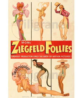 CINéMA ZIEGFELD FOLLIES Rebk-POSTER/REPRODUCTION d1 AFFICHE VINTAGE commande en ligne