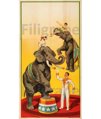 CIRQUE éLéPHANT Rzcl-POSTER/REPRODUCTION d1 AFFICHE VINTAGE de technologie