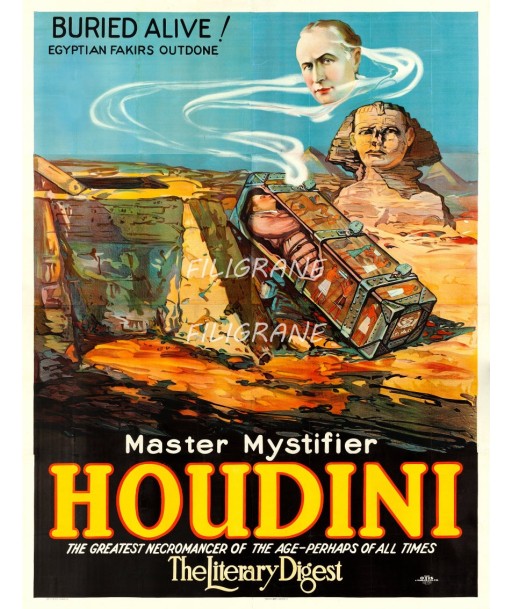 CIRQUE HOUDINI MAGICIEN Rtmj-POSTER/REPRODUCTION d1 AFFICHE VINTAGE 2024