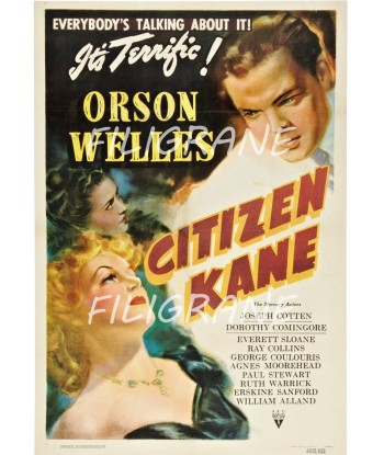 CITIZEN KANE FILM Rqqq-POSTER/REPRODUCTION d1 AFFICHE VINTAGE 50% de réduction en Octobre 2024