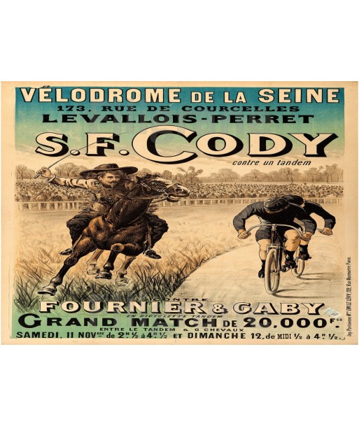 CODY FOURNIER GABY VéLO Rdcr-POSTER/REPRODUCTION d1 AFFICHE VINTAGE pas cheres