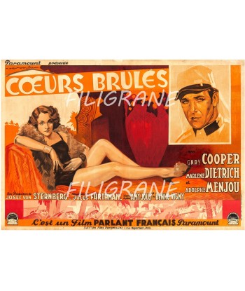 COEURS BRULéS FILM Rbhp-POSTER/REPRODUCTION d1 AFFICHE VINTAGE Vous souhaitez 