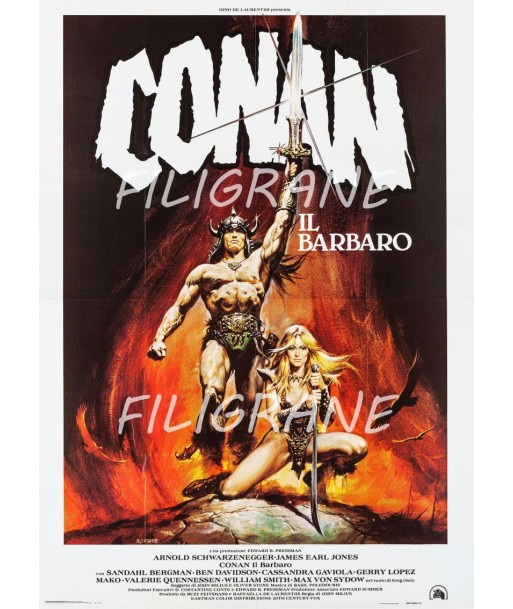 CONAN il BARBARO FILM Rldm-POSTER/REPRODUCTION d1 AFFICHE VINTAGE Faites des économies