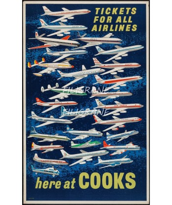 COOKS AIRLINES AVION Rfpb-POSTER/REPRODUCTION d1 AFFICHE VINTAGE Comment ça marche