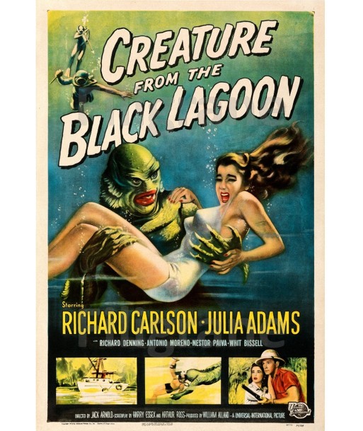 CREATURE BLACK LAGON FILM Rhxh-POSTER/REPRODUCTION d1 AFFICHE VINTAGE la chaussure