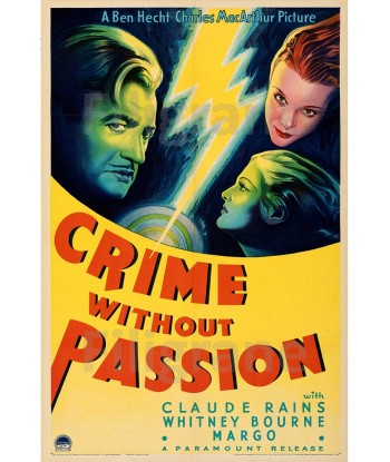 CRIME without PASSION FILM Rwju-POSTER/REPRODUCTION d1 AFFICHE VINTAGE Voir les baskets