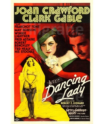 DANCING LADY FILM Rpjr-POSTER/REPRODUCTION d1 AFFICHE VINTAGE livraison gratuite