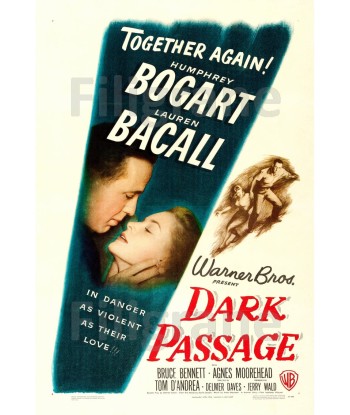 DARK PASSAGE FILM Rhgu-POSTER/REPRODUCTION d1 AFFICHE VINTAGE la chaussure