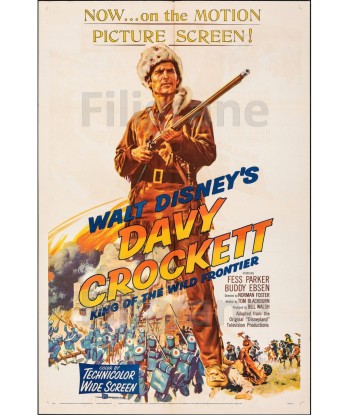 DAVY CROCKETT FILM Rfif-POSTER/REPRODUCTION d1 AFFICHE VINTAGE de l' environnement