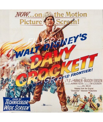 DAVY CROCKETT FILM Rqos-POSTER/REPRODUCTION d1 AFFICHE VINTAGE pour bénéficier 