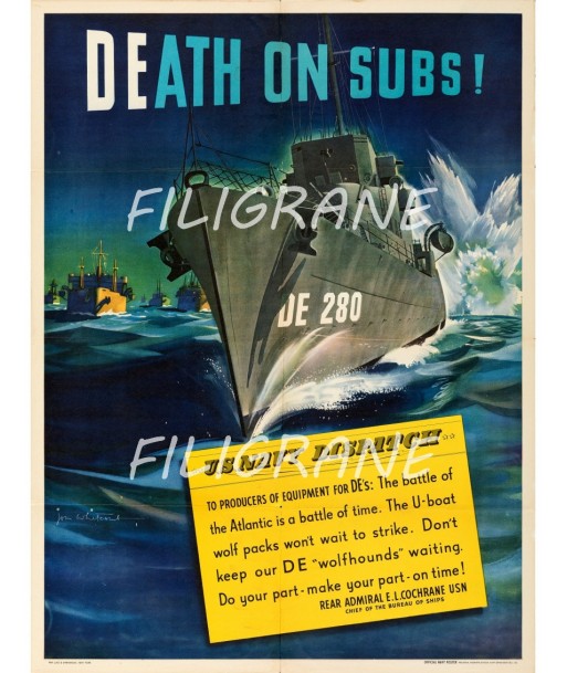 DEATH ON SUBS US NAVY Rbek-POSTER/REPRODUCTION d1 AFFICHE VINTAGE 50% de réduction en Octobre 2024