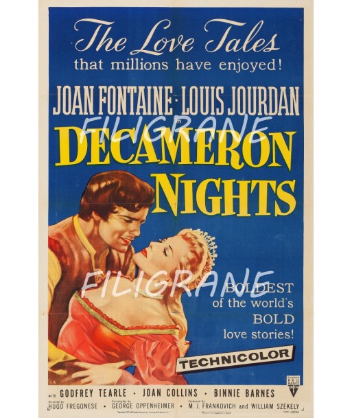 DECAMERON NIGHTS FILM Rbnj-POSTER/REPRODUCTION d1 AFFICHE VINTAGE store