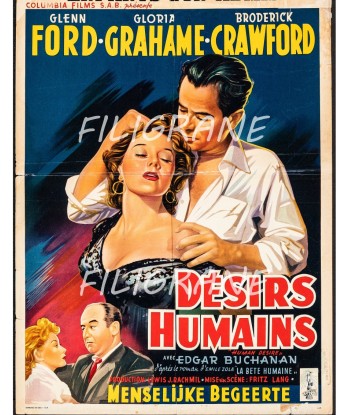 DéSIRS HUMAINS FILM Rfwf-POSTER/REPRODUCTION d1 AFFICHE VINTAGE vous aussi creer 