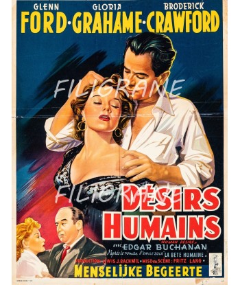 DéSIRS HUMAINS FILM Rwho-POSTER/REPRODUCTION d1 AFFICHE VINTAGE acheter en ligne