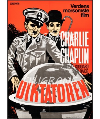 DIKTATOREN FILM CHAPLIN Rpfj-POSTER/REPRODUCTION d1 AFFICHE VINTAGE livraison et retour toujours gratuits