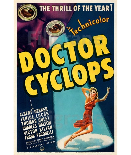 DOCTOR CYCLOPS FILM Rksu-POSTER/REPRODUCTION d1 AFFICHE VINTAGE Faites des économies