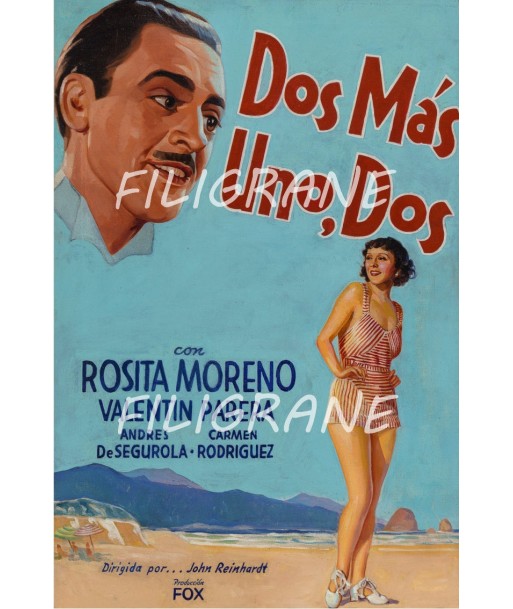 DOS MAS UNO DOS FILM Rtdl-POSTER/REPRODUCTION d1 AFFICHE VINTAGE outlet