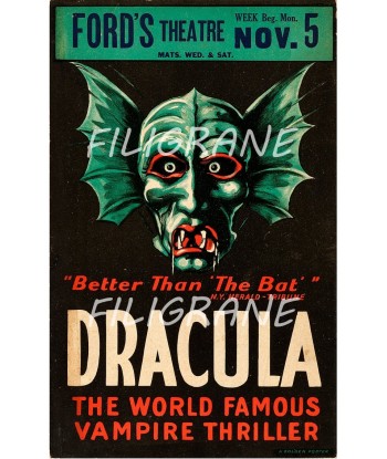 DRACULA FILM Rqby-POSTER/REPRODUCTION d1 AFFICHE VINTAGE sur le site 