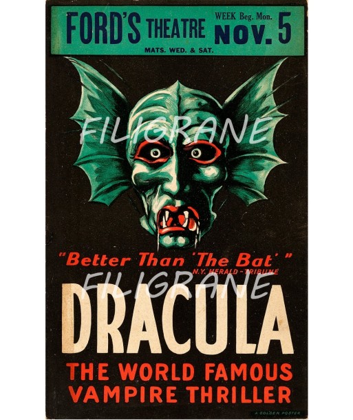 DRACULA FILM Rqby-POSTER/REPRODUCTION d1 AFFICHE VINTAGE sur le site 