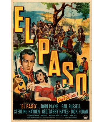 EL PASO FILM Rhcf-POSTER/REPRODUCTION d1 AFFICHE VINTAGE la livraison gratuite