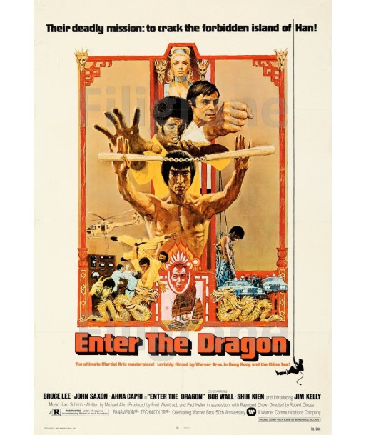 ENTER the DRAGON FILM Rfxc-POSTER/REPRODUCTION d1 AFFICHE VINTAGE le des métaux précieux