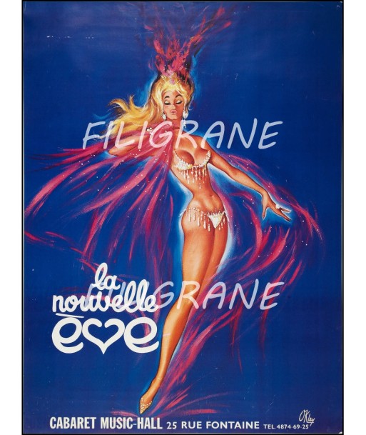 EVE CABARET MUSIC-HALL Rxgt-POSTER/REPRODUCTION d1 AFFICHE VINTAGE 2023