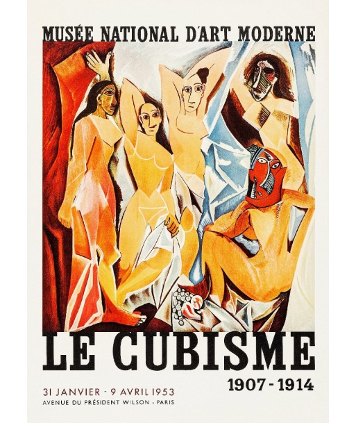 EXPOSITION LE CUBISME PARIS 1953 Rgzr-POSTER/REPRODUCTION d1 AFFICHE VINTAGE le concept de la Pate a emporter 