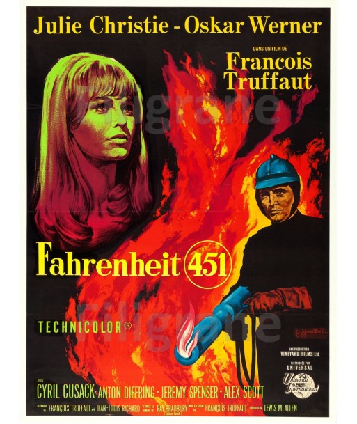 FAHRENHEIT 451 FILM Rbpi-POSTER/REPRODUCTION d1 AFFICHE VINTAGE Par le système avancé 