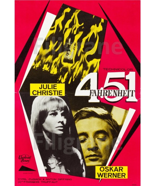 FAHRENHEIT 451 FILM Rczh-POSTER/REPRODUCTION d1 AFFICHE VINTAGE Le MVP de beaucoup