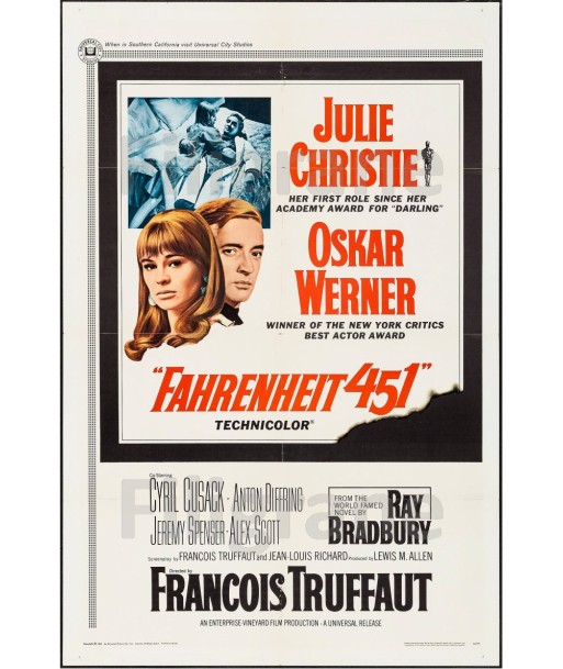 FAHRENHEIT 451 FILM Rgro-POSTER/REPRODUCTION d1 AFFICHE VINTAGE 50% de réduction en Octobre 2024