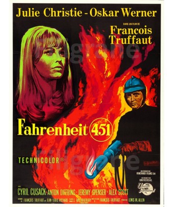 FAHRENHEIT 451 FILM Rtif-POSTER/REPRODUCTION d1 AFFICHE VINTAGE de la marque