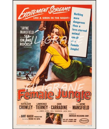 FEMALE JUNGLE FILM Rwjz-POSTER/REPRODUCTION d1 AFFICHE VINTAGE En savoir plus