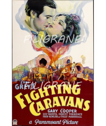 FIGHTING CARAVANS FILM Rfja-POSTER/REPRODUCTION d1 AFFICHE VINTAGE JUSQU'A -70%! 