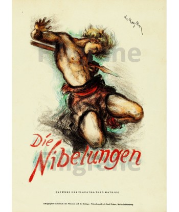 FILM Die NIBELUNGEN Rgpd-POSTER/REPRODUCTION d1 AFFICHE VINTAGE Les magasins à Paris et en Île-de-France