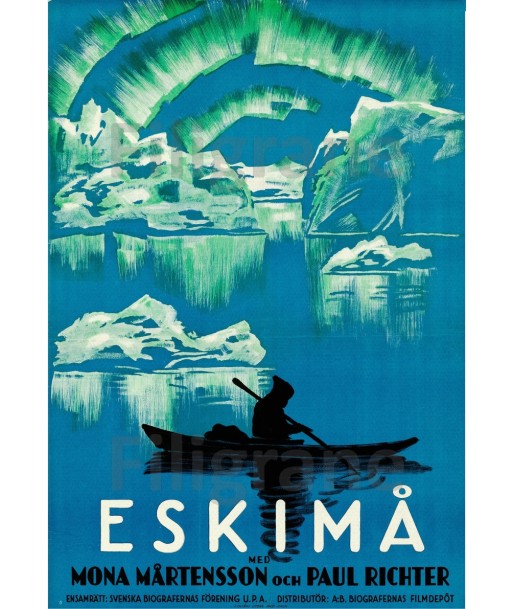 FILM  ESKIMA Rzki-POSTER/REPRODUCTION d1 AFFICHE VINTAGE est présent 