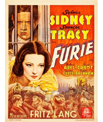 FILM Fritz LANG    FURY Rcgr-POSTER/REPRODUCTION d1 AFFICHE VINTAGE de France