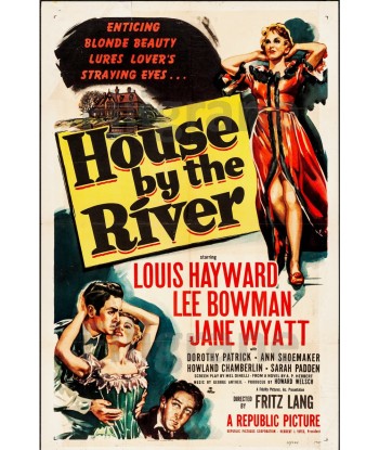 FILM HOUSE by the RIVER Rxpp-POSTER/REPRODUCTION d1 AFFICHE VINTAGE de l' environnement