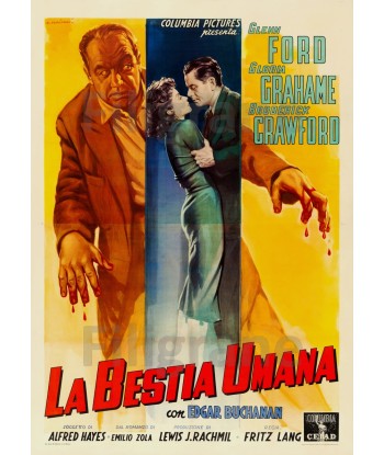 FILM La BESTIA UMANA LANG Rris-POSTER/REPRODUCTION d1 AFFICHE VINTAGE Jusqu'à 80% De Réduction