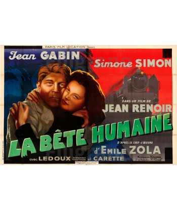 FILM La BêTE HUMAINE Reis-POSTER/REPRODUCTION d1 AFFICHE VINTAGE Livraison rapide