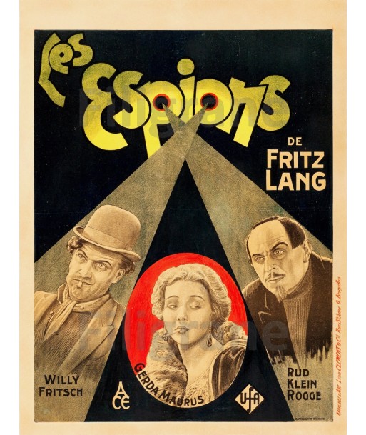 FILM Les ESPIONS F.LANG Rdex-POSTER/REPRODUCTION d1 AFFICHE VINTAGE vente chaude votre 