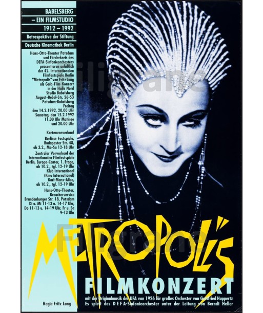 FILM METROPOLIS Rbtw-POSTER/REPRODUCTION d1 AFFICHE VINTAGE Vous souhaitez 