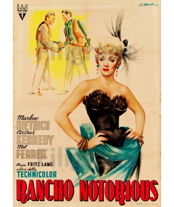 FILM RANCHO NOTORIOUS Rran-POSTER/REPRODUCTION d1 AFFICHE VINTAGE Le MVP de beaucoup