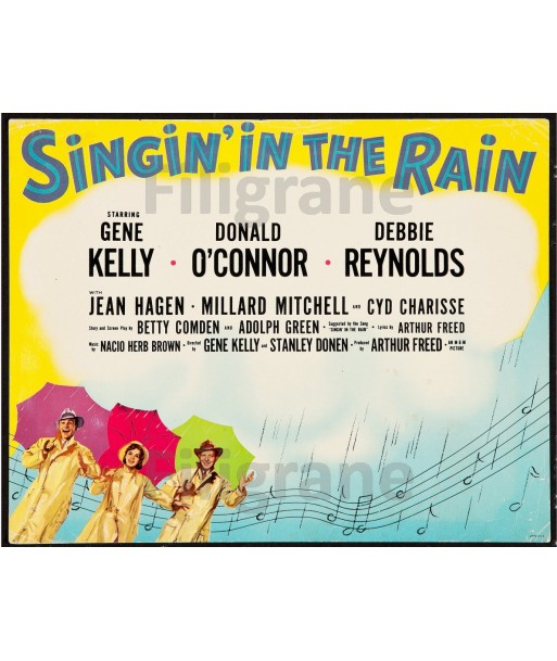 FILM SINGIN' in the RAIN Rasl-POSTER/REPRODUCTION d1 AFFICHE VINTAGE Les magasins à Paris