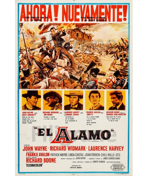 FILM The ALAMO Rvog-POSTER/REPRODUCTION d1 AFFICHE VINTAGE les muscles