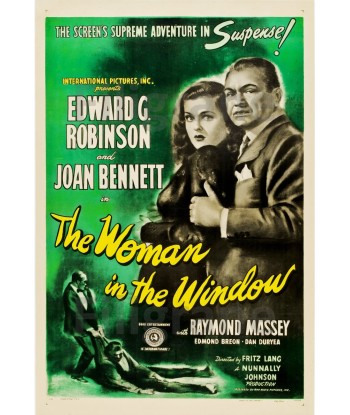 FILM  WOMAN in the WINDOW Rdwf-POSTER/REPRODUCTION d1 AFFICHE VINTAGE Véritable concentré